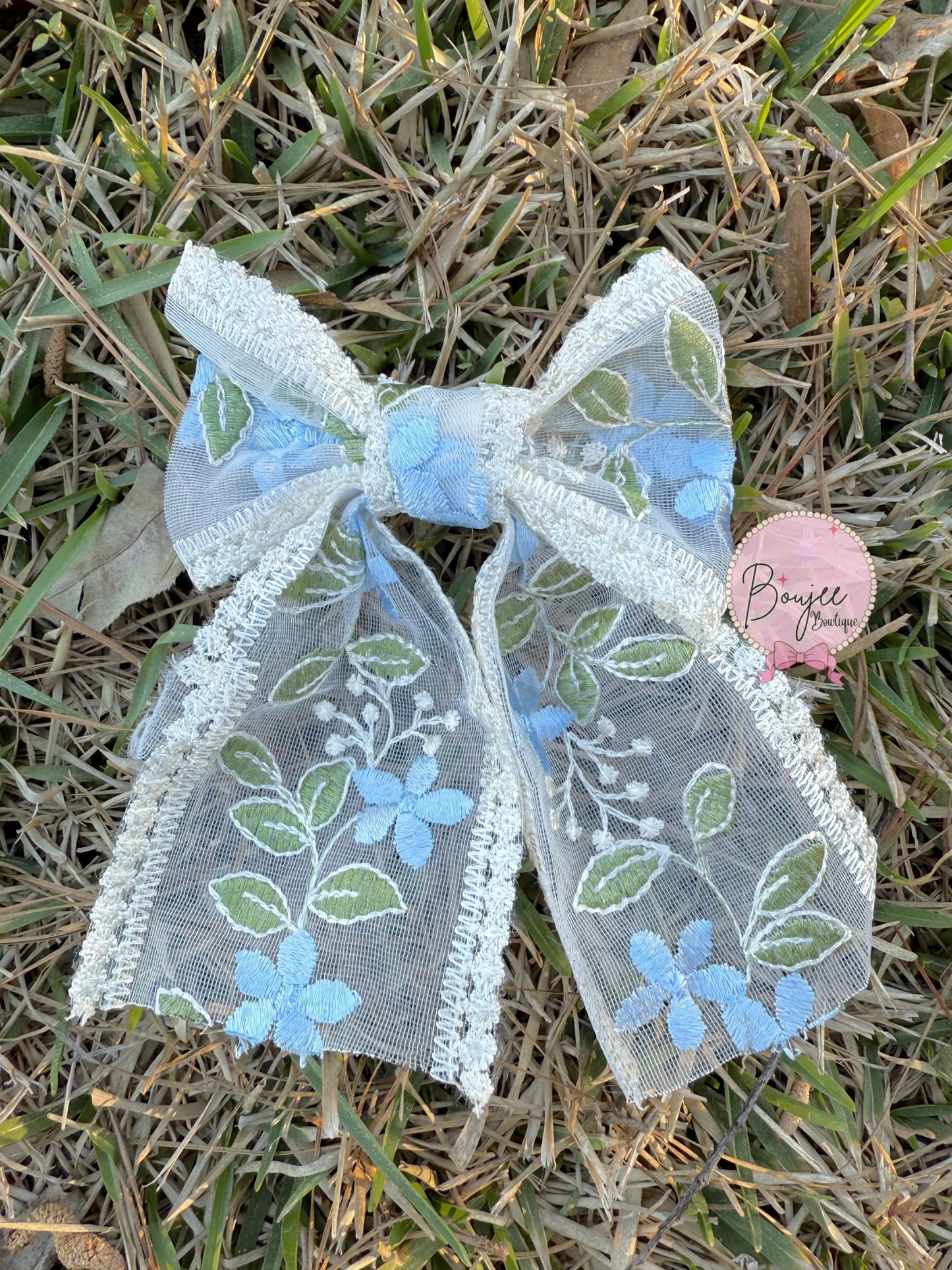 Blue Floral Lace